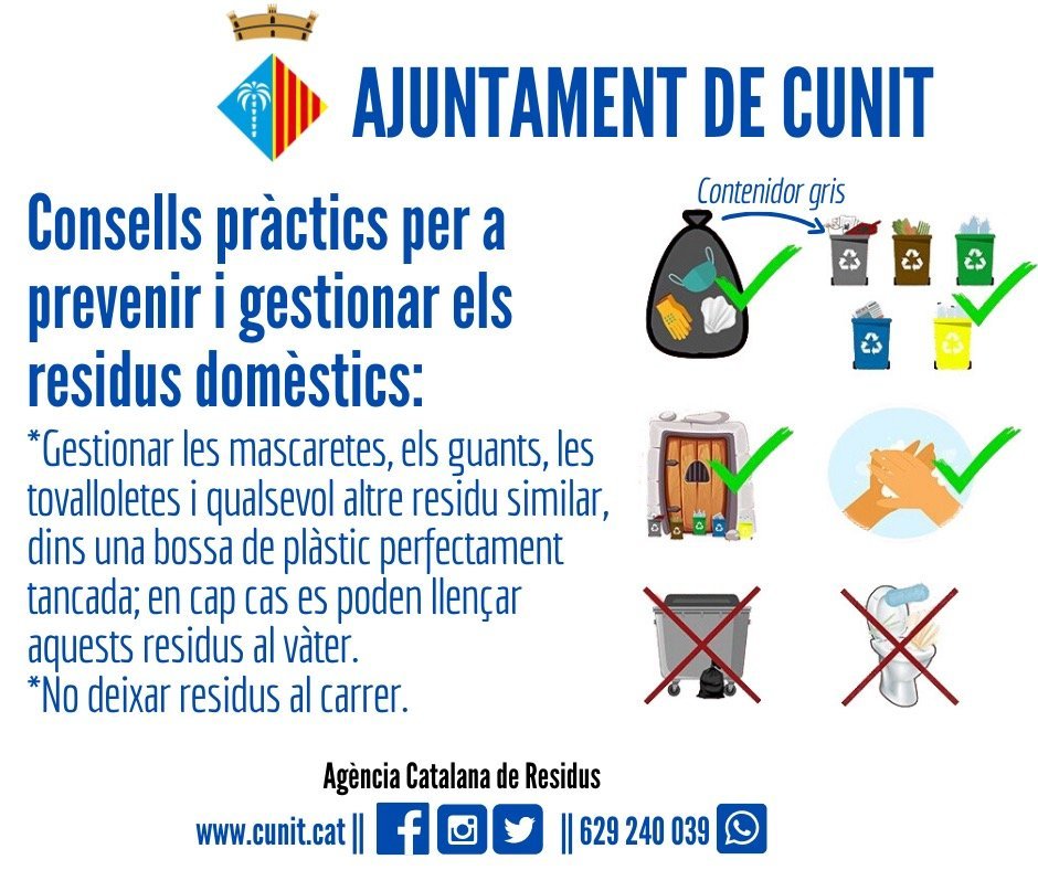 Read more about the article Com gestionar els residus domèstics: mascaretes i guants usats