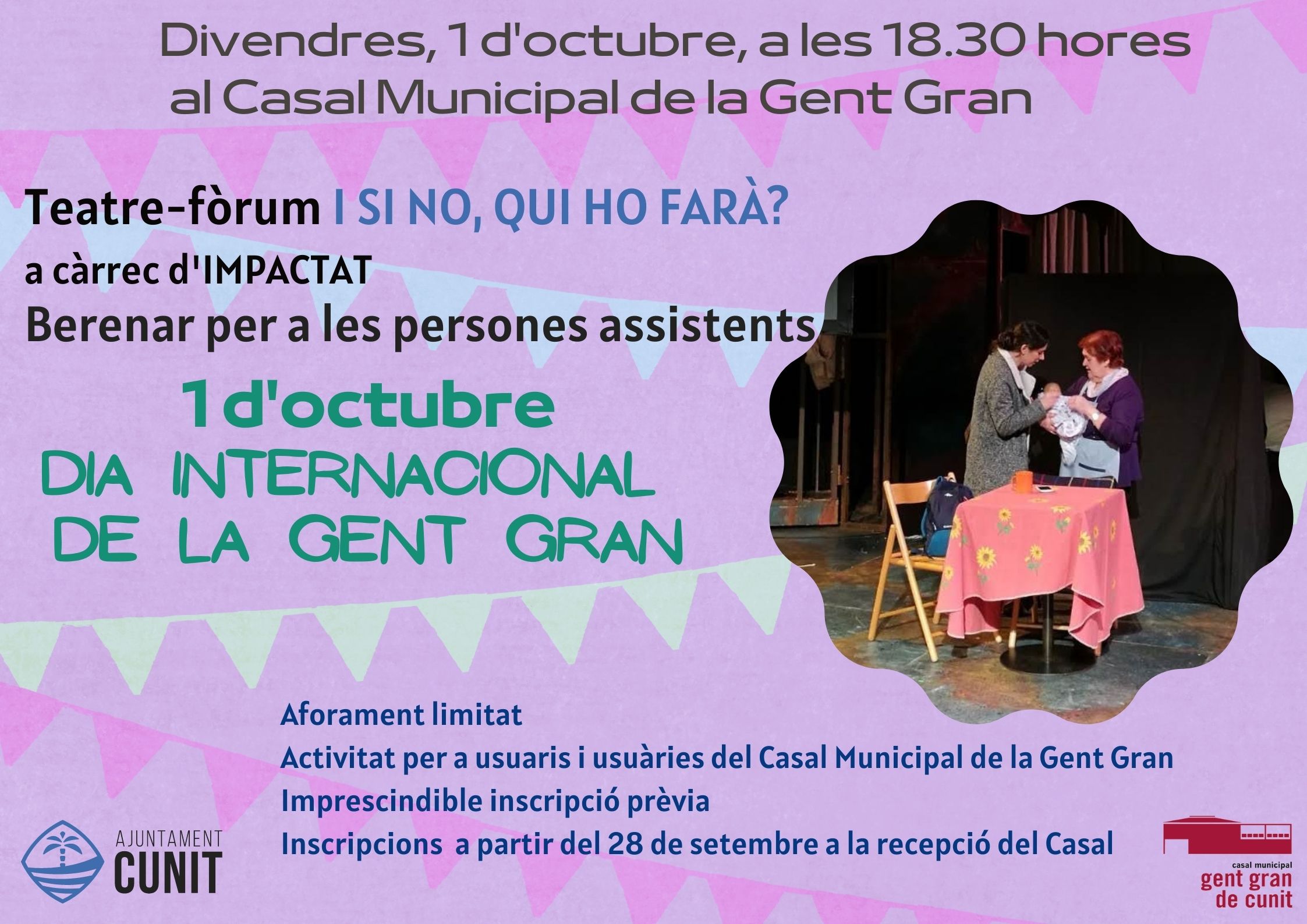 Read more about the article Cunit celebra el Dia Internacional de la Gent Gran el proper 1 d’octubre