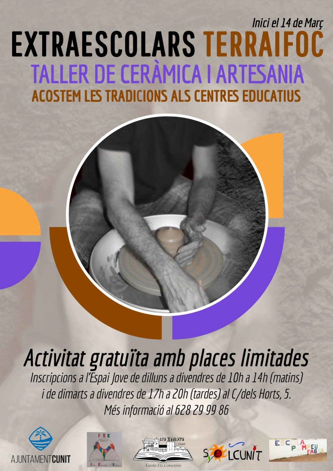 Read more about the article Tallers de ceràmica a les escoles de Cunit