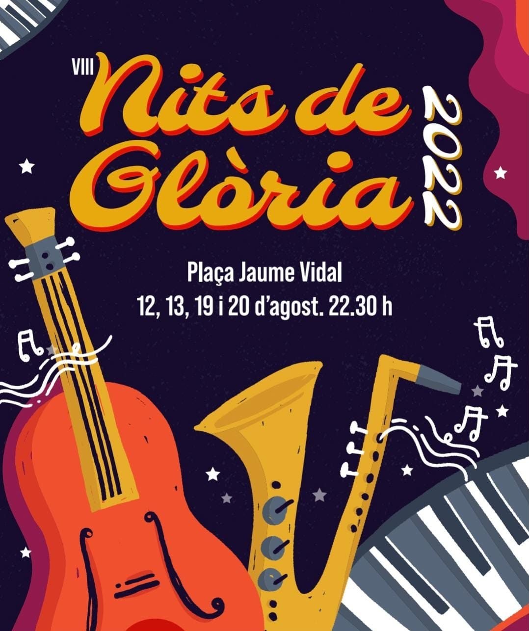Read more about the article Arriben els concerts de Nits de Glòria Cunit 2022, aquest any a la Pl Jaume Vidal
