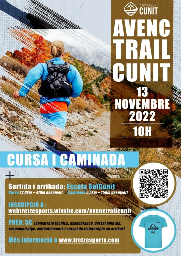 Read more about the article Obertes les inscripcions per a la I Cursa “Avenc Trail” a Cunit el 13 de novembre