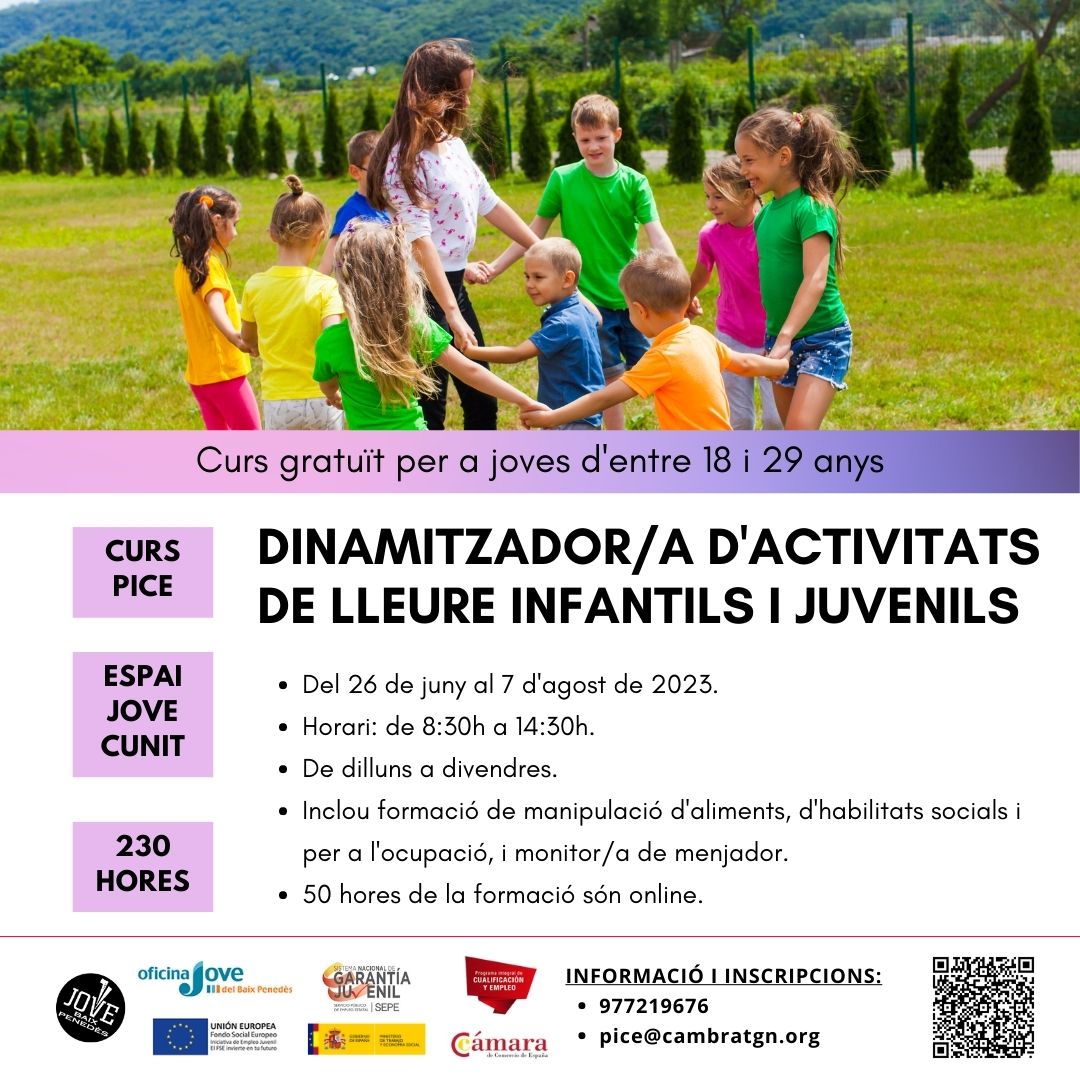 Read more about the article Inscripcions obertes al curs de Dinamitzador/a d’Activitats de Lleure Infantils i Juvenils