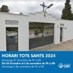 Horari especial del Cementiri per Tots Sants